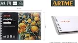 Artme A4 Acrylic Pad 12 Sheets 400gsm Extra Heavyweight Cold Pressed view 2
