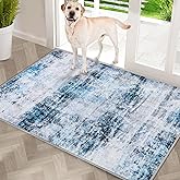 COMSLE Door Mat, Front Door Mat Indoor for Entrance Faux Wool Absorbent Non Slip Modern Throw Rug for Entryway Hallway Muddy Paws - Pet Friendly, 24x36 Inches,Smashing Blue Machine Washable