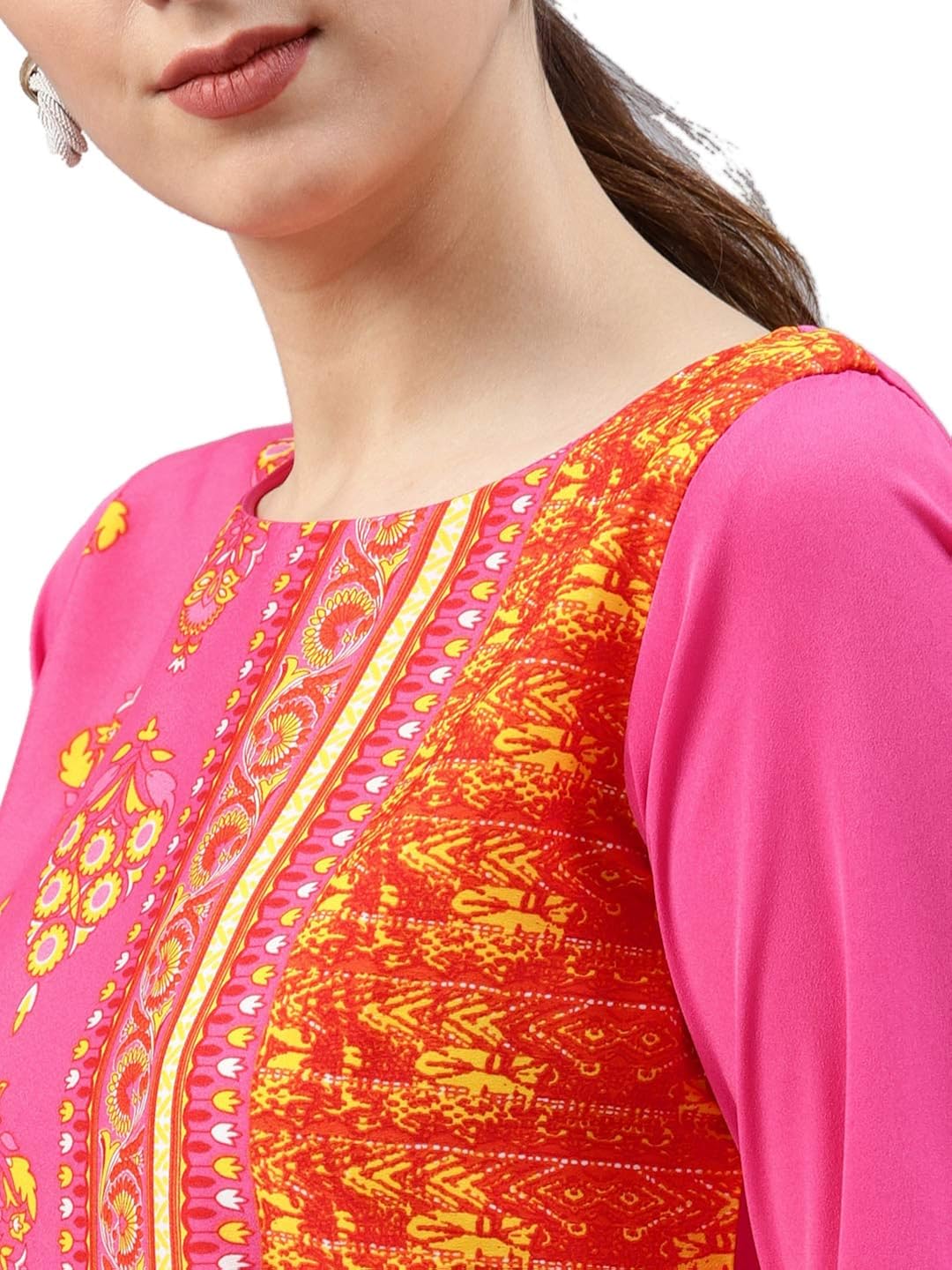 vaamsi crepe digital printed kurti(vpk1514_pink_free size)
