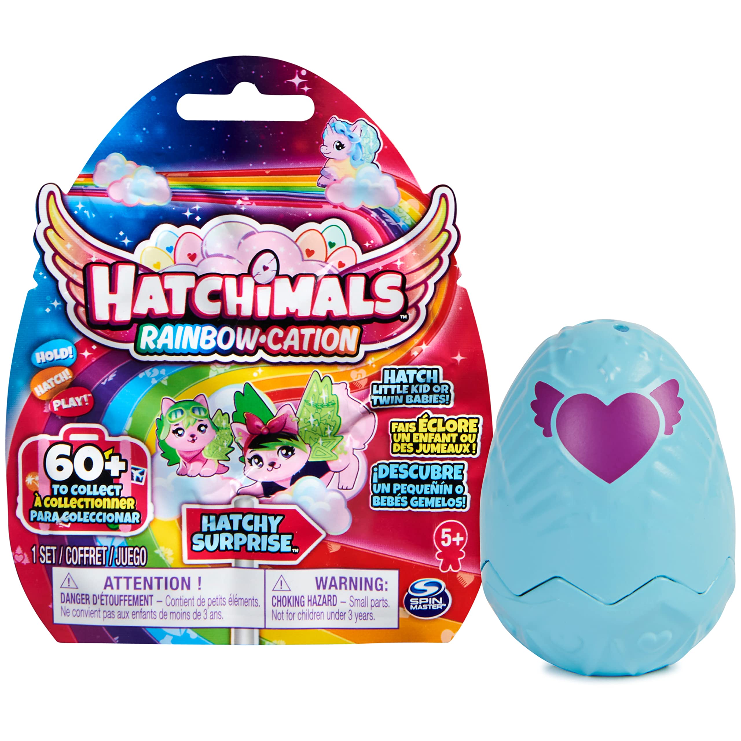 Hatchimals Rainbowcation Family Surprise Single Pack with 1 Little Kid CollEGGtibles Collectible Figure or 2 Babies, Surprise Toy for Girls from 5 Years