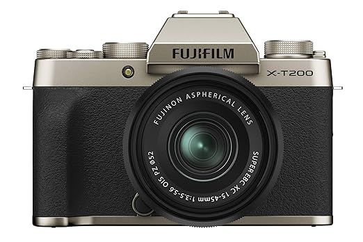 Fujifilm X-T200 24.2 MP Mirrorless Camera with XC 15-45 mm Lens (APS-C Sensor, Electronic Viewfinder, 3.5