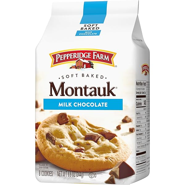 PEPPERIDGE FARM MONTAUK SOFT BAKED MILK CHOCOLATE CHUNK COOKIES, 8.6 OZ BAG (8 COOKIES)