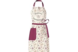 VITA ELEGANTE Waterproof Apron for Women with Large Pocket for Cooking & Baking - Oil and Stain Repellent
