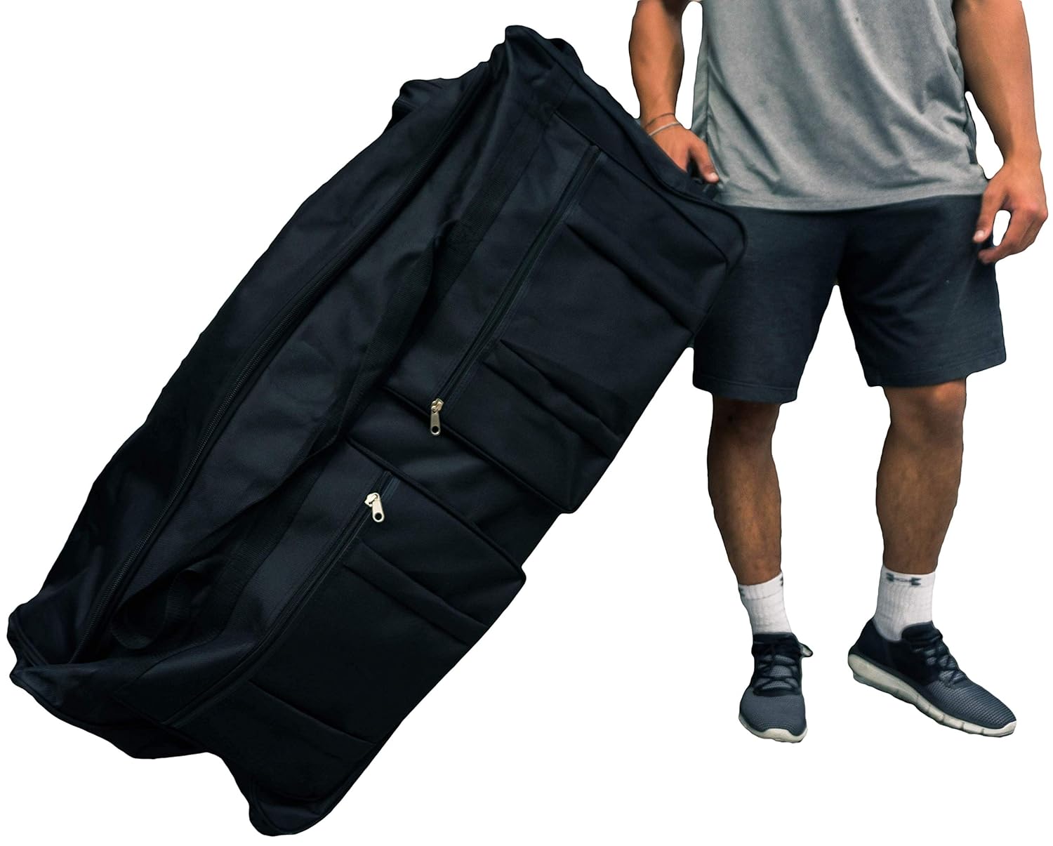 Black Duffel Bag With Wheels