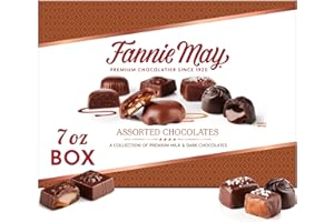 Fannie May, Milk and Dark Chocolate Holiday Gifts, Assorted Chocolates, Chocolate Gift Box, 7 oz