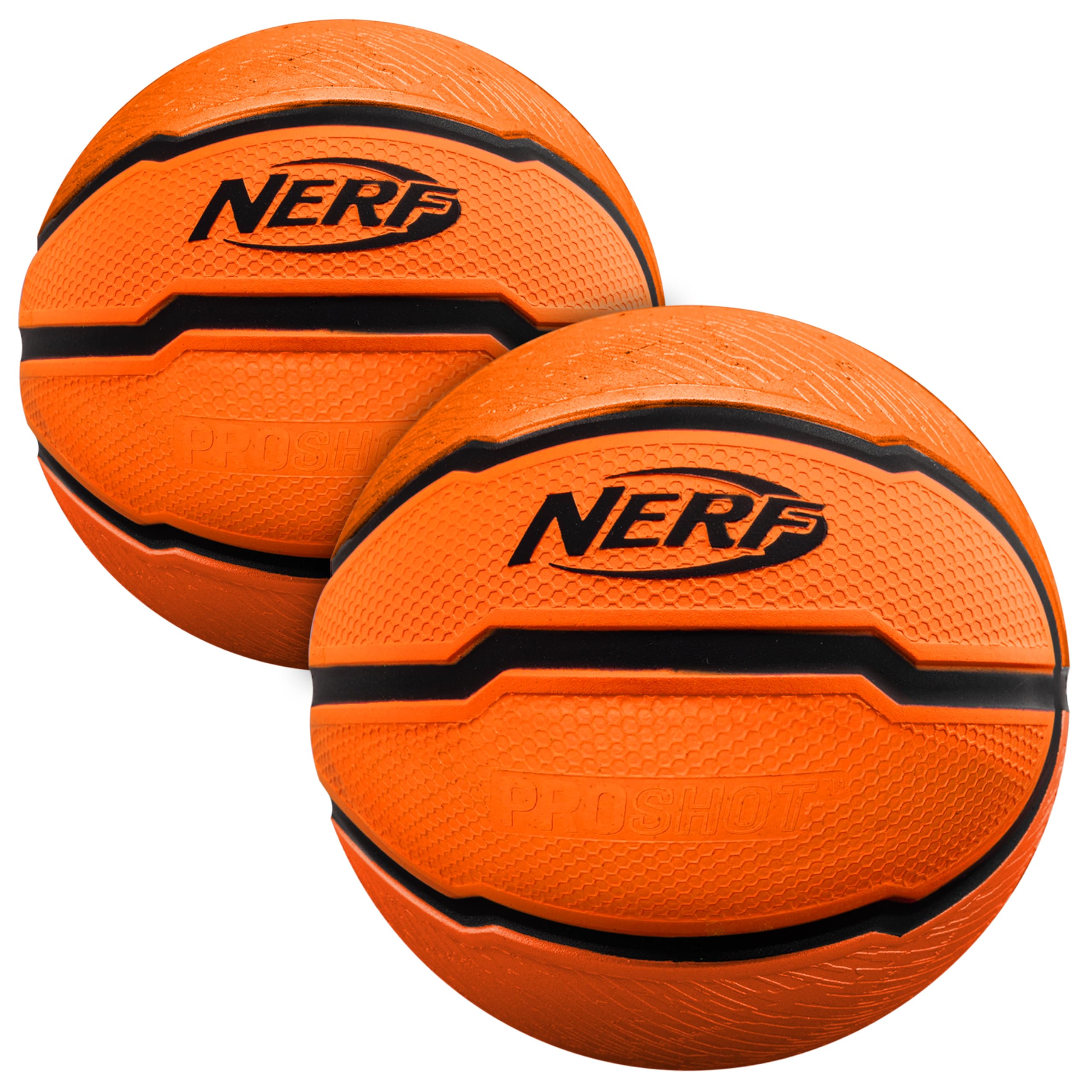 NERF Mini Foam Basketballs - Indoor + Outdoor NERF Foam Basketballs - 5" Inch Basketballs for Mini + Over the Door Basketball Hoops - 2 Balls Included - Replacement Mini Basketballs - Orange