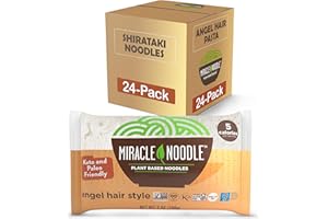 Miracle Noodle Angel Hair Pasta - Plant Based Shirataki Noodles, Keto, Vegan, Gluten-Free, Low Calories, Low Carb, Paleo, Soy Free, Non-GMO - Perfect for Your Keto Diet - 7 oz (Pack of 24)