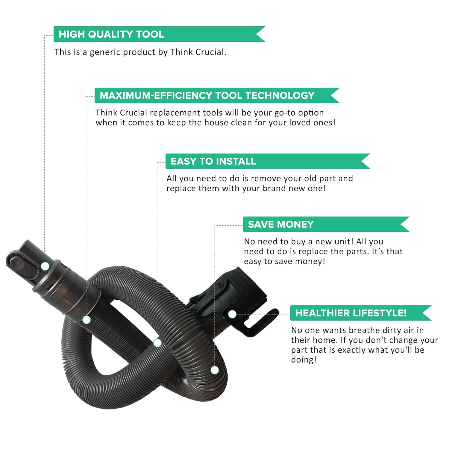 Cheap Think Crucial Replacement For Dyson DC27 DC28 Hose Assembly