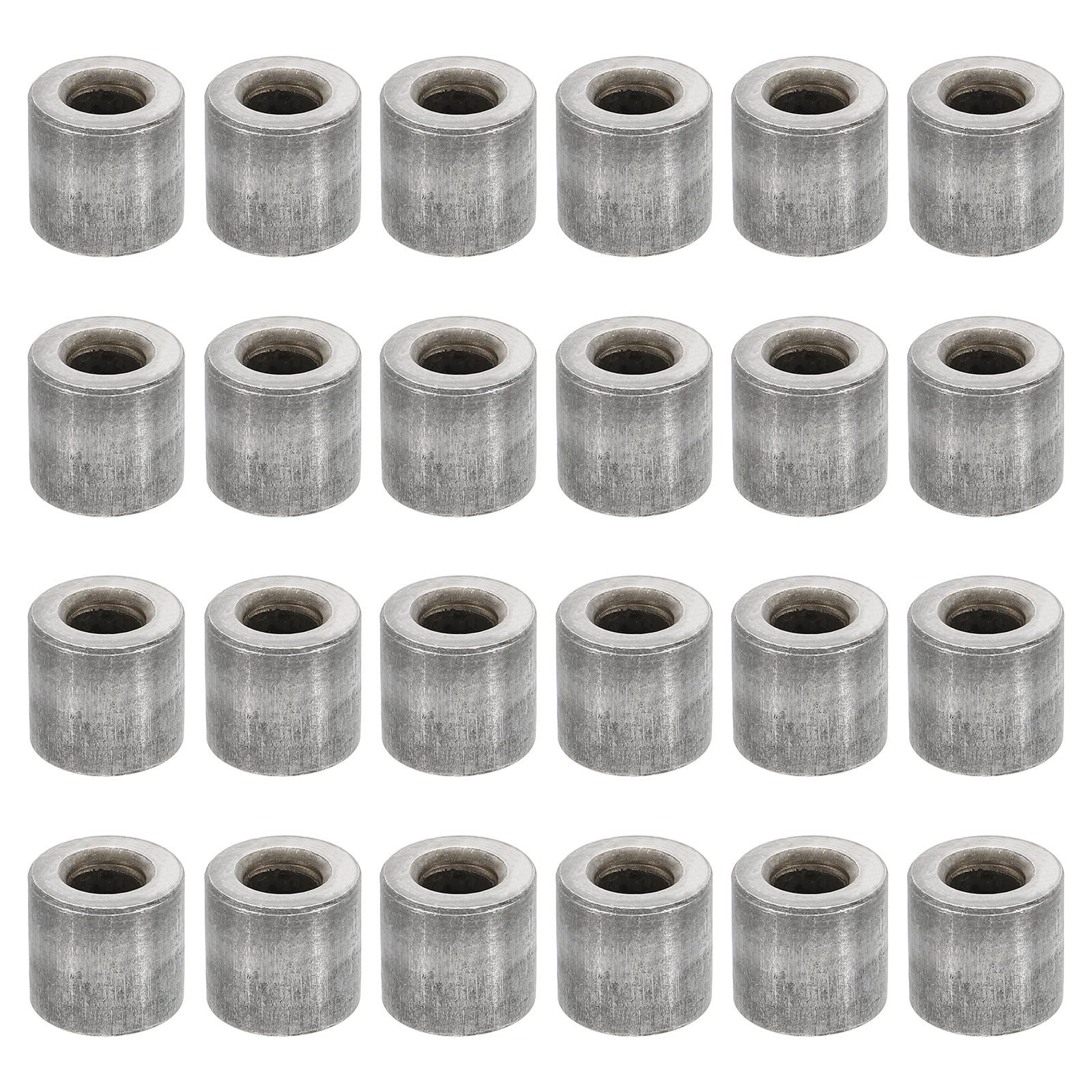 PATIKIL M6 Steel Spacers, 24 Pcs Metal Spacers Steel 6.5mm ID x 12mm OD x 11mm L Carbon Steel Spacer Screw Standoff Round for 1/4in or M6 Screw Bolts