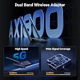 UGREEN AX1800 WiFi 6 USB 3.0 Dongle Dual 5dBi Antennas 5GHz/2.4GHz for PC view 3