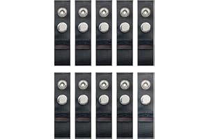 HAPDEN Boat Cover Snap Extender for Boat Canvas,Boat Cover Extensions,Black,Extension Sizes from 1" - Built in Finger Loops,10 Packs