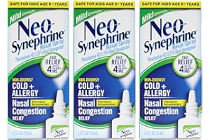 Neo-Synephrine Nasal Spray,MILD Formula, 0.5-Ounce (Pack of 3)