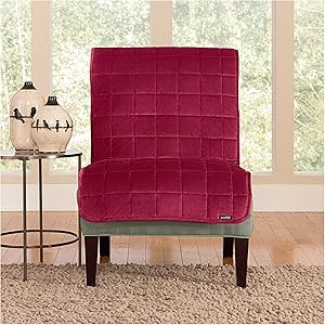 SureFit Armless Deluxe Pet Cover Slipcover - (SF42417) Armless Deluxe Pet Cover Slipcover, Burgundy, Chair