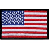 Black American Flag Patch - Tactical USA Flag Patches | Hook &amp; Loop Premium Embroidered Patch, Rectangular Military Army Uniform Emblems(3x2 Inches)