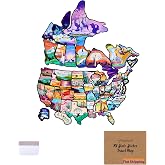 RV State Travel Map Sticker of USA &amp; Canada 11 ⅘&ldquo; x 15 &frac34;&rdquo; | Visited States &amp; Provinces Sticker Decals for Outdoors &amp; Indoors - Waterproof, Fade-Resistant, for Door, Wall, Window