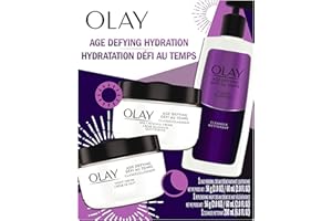 Olay Age Defy Holiday Pack, Skincare Gift Set: Face Cleanser, Daily Face Moisturizer, Night Cream, 3 Units Total