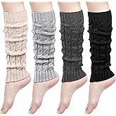 Loritta Womens Leg Warmers Winter Warm Knit Long Boot Socks Slouch Knee High 80s for Party