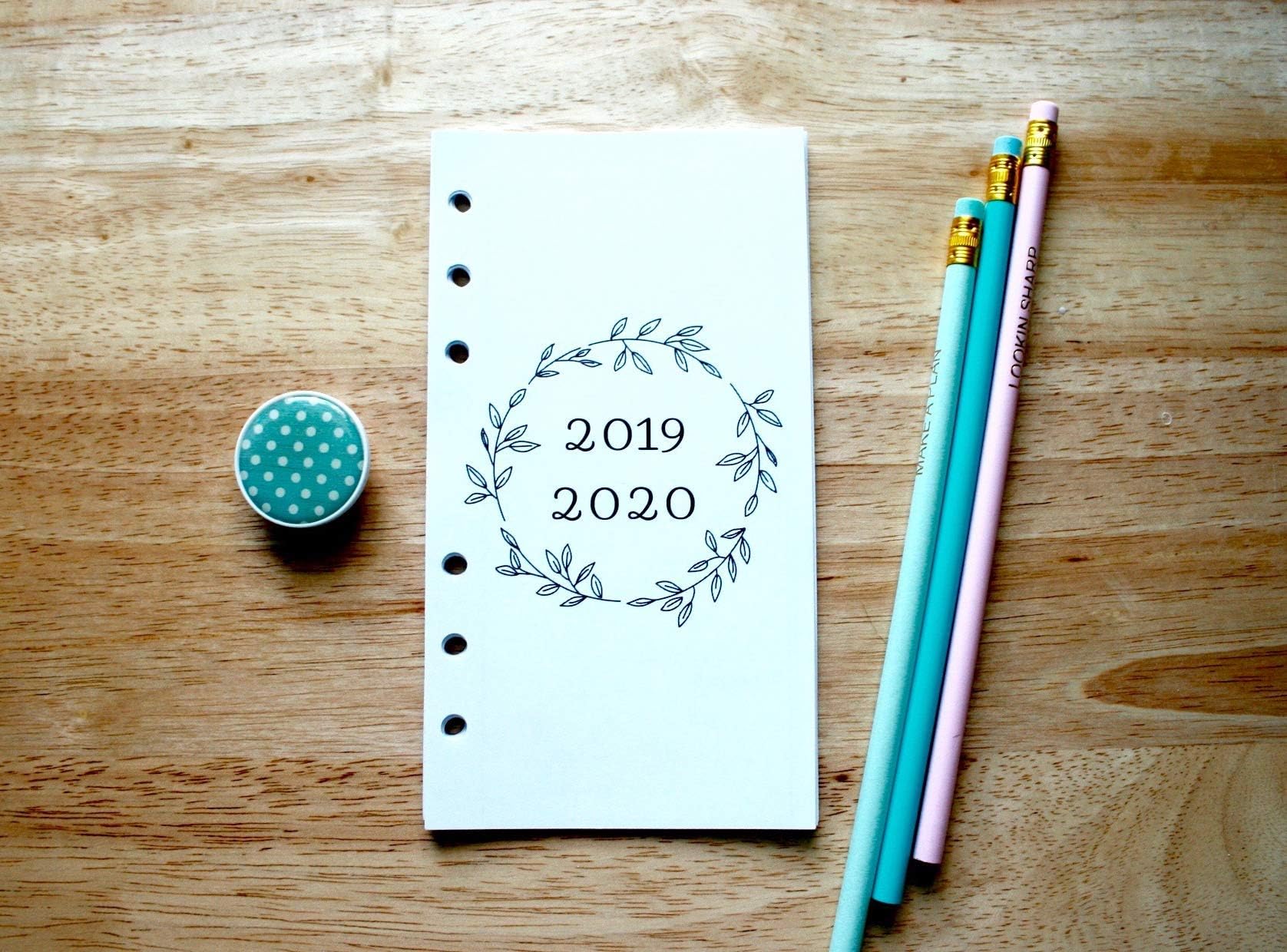 Personal Size 18 Month 2019 2020 Montly Refills (Dated JULY 2019-DECEMBER 2020), Personal Filofax 2020 Refill Pages, Personal Monthly Refills, Kate Spade,18 Month Calender Refill