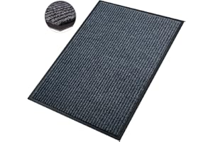 DMPROSEL Front Door Mat,2'x6'Indoor Outdoor Door Mat,Heavy Duty Durable Welcome,Commercial Floor Mats Inside Outside Entrance, Waterproof All-Season, All-Weather Non Slip Backing Doormat for Entryway,Black