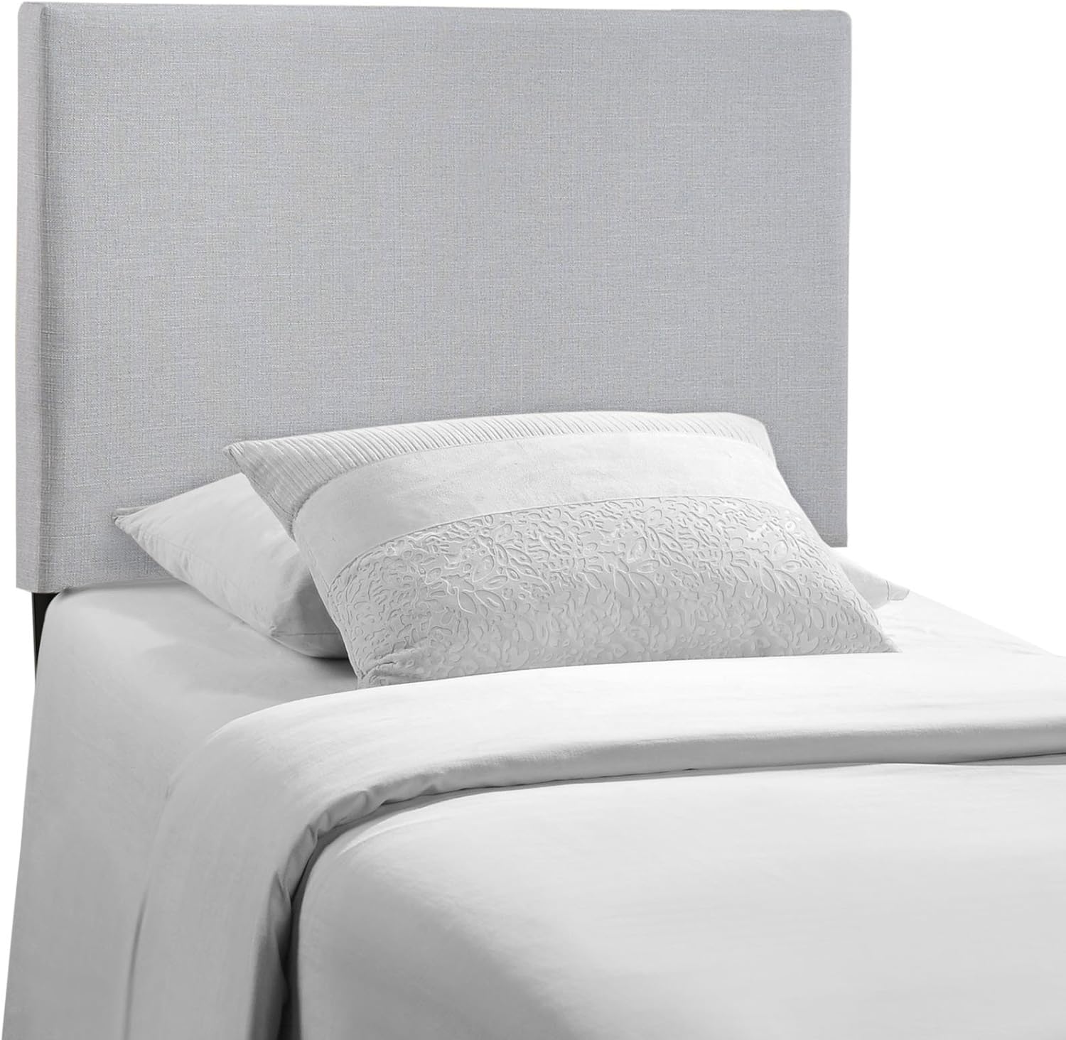 Modway Region Linen Fabric Upholstered Twin Headboard in Gray