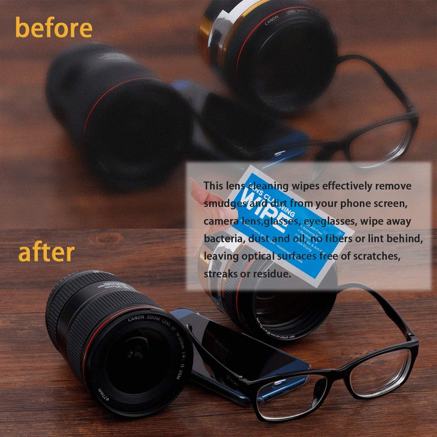 Computer Screen Wipes, 200 Monitor Wipes Premoistened Lens Cleaning