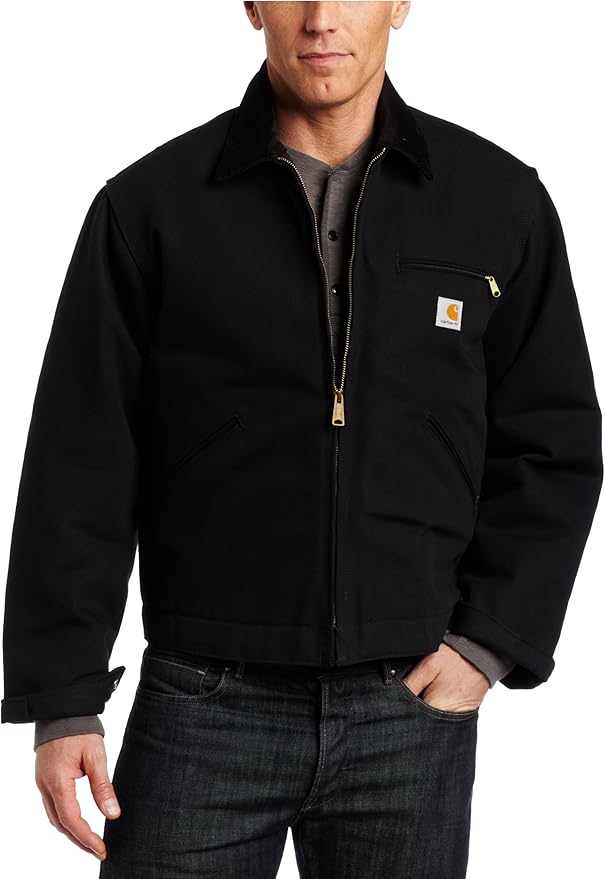 Carhartt Men's Blanket Lined Duck Detroit Jacket, Black