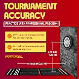 Designa Darts Non Slip Carpet Darts Mat Red 60cm with Checkout Finish view 5