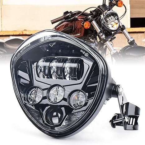Amazon Movotor 7インチ Ledヘッドライト ブラケット付き 最新型ｖ型 Hi Lo切り替え デイライトdrl機能付き ハーレー ヘッドライト ホンダヘッドライト汎用 ヘッドライト 車 バイク