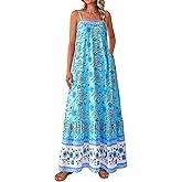 BTFBM Casual Women Summer Maxi Dresses 2026 Loose Sleeveless Sundress Spaghetti Strap Boho Long Dress Vacation