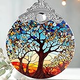 Jocidea Stained Glass Tree of Life Christmas Ornament - Holiday Decor & Xmas Gift Idea