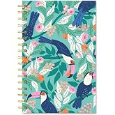 Studio Oh! Medium Spiral Notebook Journal, Wire-O Lay Flat Writing Journal, Hardcover Spiral Notebook for Classroom &amp; Office Supplies, 160 Lined Pages, 100 GSM Paper, Tropical Paradise, 5.75" x 8.75"