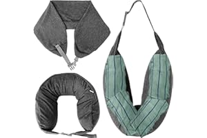 JuGeoZhi Stuffable Neck Pillow for Travel - Tube Pillow Stuff with Clothes for Airplanes Portable Pillow Travel Bag