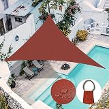 RICHIE Sun Shade Sail 4.2x4.2x6m Waterproof 98% UV Block Red