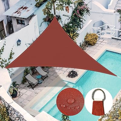 RICHIE Sun Shade Sail 4.2x4.2x6m Waterproof 98% UV Block Red