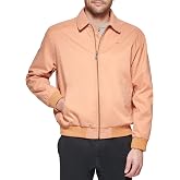 DOCKERS Men's Micro Twill Golf Bomber Jacket Coat | Micro Twill, Lightweight, Water-Resistant, Zip Front, 3 Pockets, Golf Wear