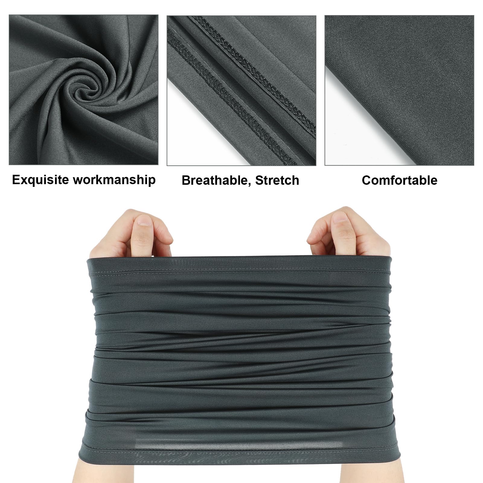 Geyoga 6 Pieces Summer UV Protection Cooling Neck Gaiter Face Clothing Neck Gaiter Mask Scarf Sunscreen Breathable Bandana