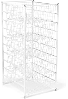 Amazon Com White Drawer Kit With 5 Wire Baskets 41 In H X 17 In