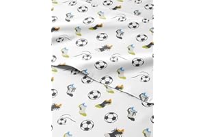 CGK UNLIMITED Kids Soccer Twin 3 Piece Sheet Set - Boys, Girls, Teens, Toddler - Easy Fit Deep Pockets - Breathable, Hotel Quality Bedding Sheets - Machine Washable - Wrinkle Free - Cute, Cozy, Soft - CGK Linens