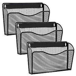 Gawerk 3 Pack Wall File Organizer, Mesh Hanging