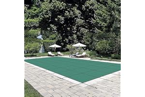 Happybuy Inground Pool Safety Cover 20' x 40' Rectangle, Safety Pool Covers Green Mesh, 15-Year Warranty, UL Certified to ASTM Standards F1346, Triple Stitched for MAX Strength, Abrasion Resistant