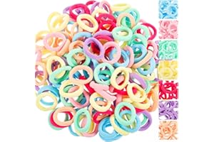 OBEOBY 150 Pack Soft Seamless Hair Bands and Ponytail Holders - Elastic No Damage Hair Accessories for Girls and Toddlers