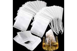 REMERRY 1000 Pcs Disposable Tea Bags Bulk for Loose Leaf Tea Drawstring Empty Coffee Sachets Filter Infuser Strainers for Coffee Spice Herbs(2 x 2.76 inches)