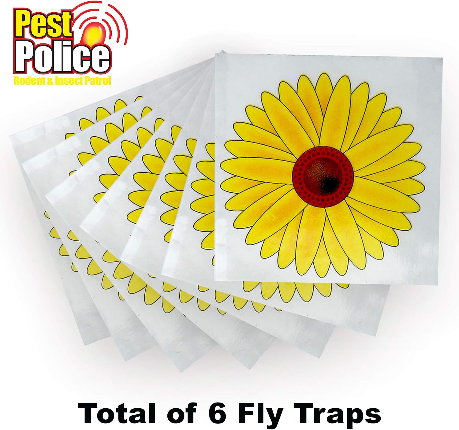 6pk Fly Window Trap Sticker | Insect Killer Sticky Sunflower Bug Catchers - Image 4