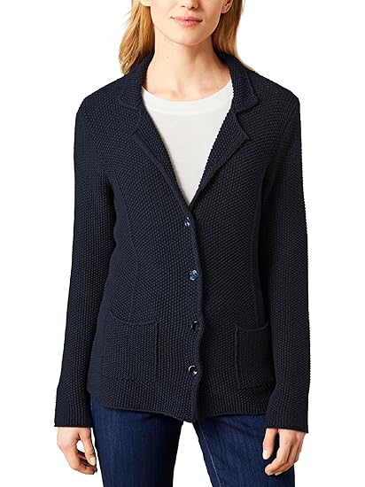 Walbusch Damen Strickblazer Perlmuster, einfarbig