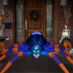 ATDAWN 8 Ft Halloween Inflatable Spider, Giant Blow