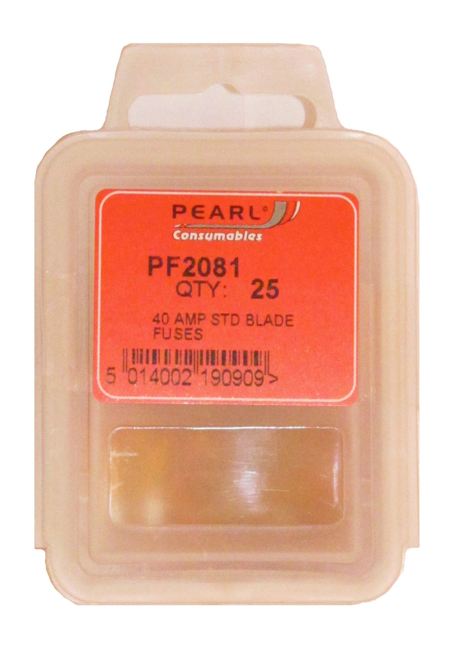 Pearl PF2081 40A Blade Fuse Standard (Pack of 25)