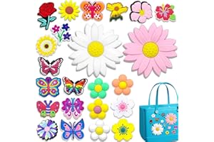 FANCHARMS 42/22pcs Summer Flower Charms for Bogg Bag Accessories and Beach Bag