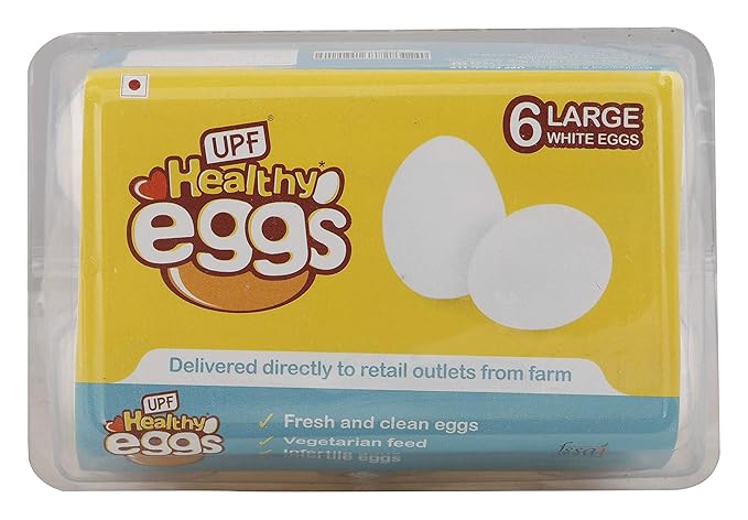UPF Healthy Daily White Eggs - Large, Pack of 6