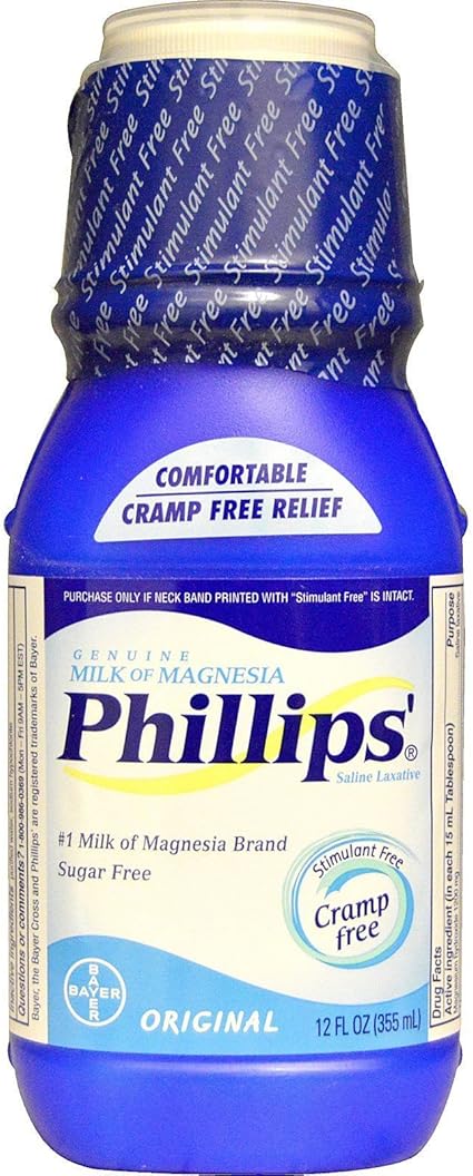 Amazon.com: Phillips leche de Magnesia, Original 12 fl oz, Paquete de 5: Health \u0026 Personal Care