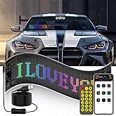 LED Sign for Car,Programmable LED Sign USB 5V Bluetooth Application Control DIY,Flexible Matrix Panel Devil Eyes Animation Scrolling Display for Car,Store, Party, Bar, Hotel, Concer